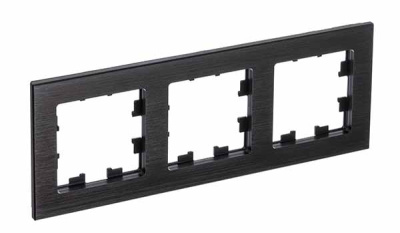 Рамка 3-постовая металл Schneider Electric AtlasDesign Nature Оникс Systeme Electric AtlasDesign Nature ATN312303