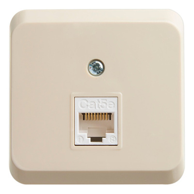 Этюд о/у компьютерная Розетка RJ45 кат.5е, кремовый, россия SE Systeme Electric Этюд KOMA-001K