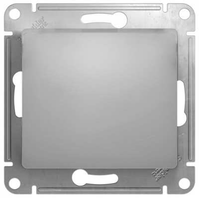 Переключатель 1-клавишный 10A (схема 6) Systeme Electric Glossa Алюминий Systeme Electric Glossa GSL000361