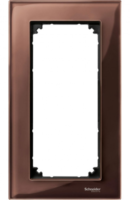 Рамка 2-постовая без перегородки Merten M-Elegance Стекло Махагон Merten M-Elegance MTN4025-3215