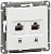 Розетка компьютерная 2-ая RJ45 кат.5e Wessen 59 Белый