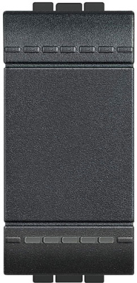 Выключатель безвинтовой зажим, 1 мод Bticino Living Light Антрацит Bticino Living Light L4001A