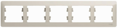 Рамка 5-постовая горизонтальная Systeme Electric Glossa Молочный Systeme Electric Glossa GSL000905