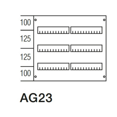 Пластрон глухой DIN125мм 450х500мм, 3ряда ABB ABB CombiLine-M AG23