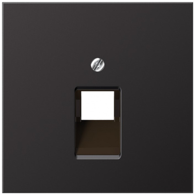 Накладка 1-ой наклонной телефонной/комп розетки Jung Алюминий Dark Jung LS серия AL2969-1UAD