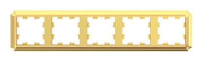 SE AtlasDesign ANTIQUE Рамка 5-постовая Золото Systeme Electric AtlasDesign ATN101605