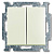 Переключатель 2-клавишный ABB BJB Basic55 chalet Белый