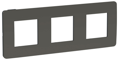 Рамка 3-постовая Schneider Electric Unica New Studio Color Дымчато-Серый/Антрацит Schneider Electric Unica New Studio Color NU280622