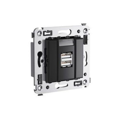 USB зарядное устройство в стену, "Avanti", "Черный квадрат" DKC DKC Avanti 4402543DKC