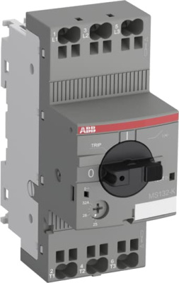 Автоматический выключатель MS132-1.0K 100 кА с втычными клеммами с регулир. тепловой защитой 0.63A-1А ABB ABB  1SAM350010R1005