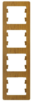 Рамка 4-постовая вертикальная Systeme Electric Glossa Дуб Systeme Electric Glossa GSL000508