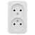 Розетка 2-местная ОП 10A без заземления EKF Basic Минск Белый