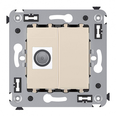 Розетка TV оконечная в стену, "Avanti", "Ванильная дымка" DKC DKC Avanti 4405503DKC