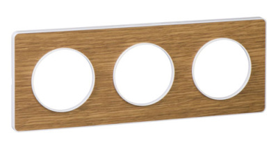 Рамка 3-постовая Schneider Electric Odace Ольха/Белый Schneider Electric Odace S52P806N