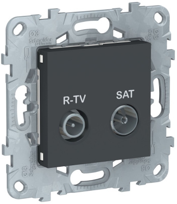 Розетка R-TV/SAT одиночная Schneider Electric Unica New Антрацит Schneider Electric Unica New NU545454