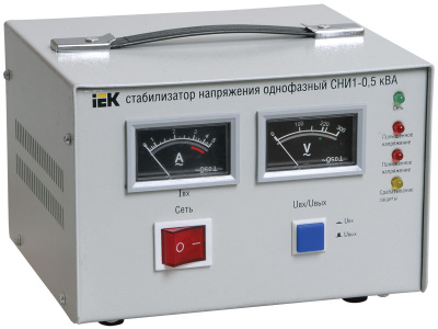 Стабилизатор напряжения электромеханический 1,5kVA 6,75A вход.напряжение 160-250V IEK СНИ1 IEK СНИ1 IVS10-1-01500