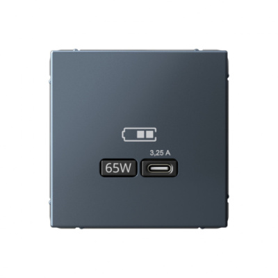 ARTGALLERY USB РОЗЕТКА тип-С 65Вт высокоскор.заряд. QC, PD, механизм, ГРИФЕЛЬ Systeme Electric ArtGallery GAL000727