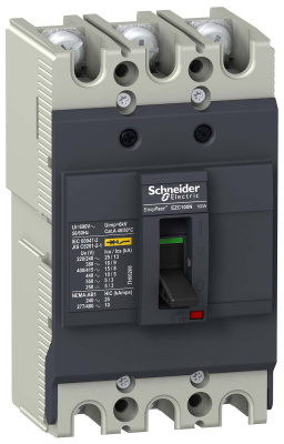 Автоматический выключатель 3P 80A 15kA Schneider Electric EasyPact EZC Schneider Electric EasyPact EZC EZC100N3080