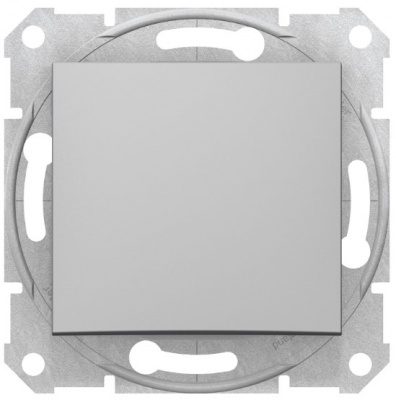 Переключатель 1-клавишный 10A Schneider Electric Sedna Алюминий Schneider Electric Sedna SDN0400160