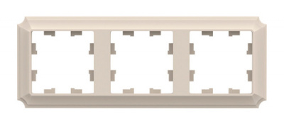 SE AtlasDesign ANTIQUE Рамка 3-постовая Бежевый Systeme Electric AtlasDesign ATN100203