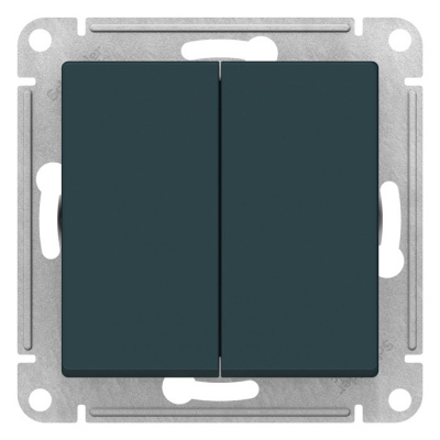 Переключатель 2-клавишный сх.6 10AX механизм Schneider Electric AtlasDesign Изумруд Systeme Electric AtlasDesign ATN000865
