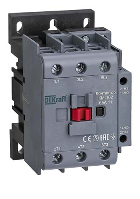 Контактор 65А 110В АС3 АС4 1НО+1НЗ КМ-102 DEKraft DEKraft  22328DEK