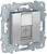 Розетка компьютерная RJ45 одиночная кат. 5е UTP Schneider Electric Unica New Алюминий