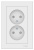 Розетка двойная без заземления со шторками 16A в сборе Schneider Electric AtlasDesign Белый Systeme Electric AtlasDesign ATN000122