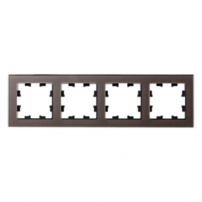 Рамка 4-постовая стекло Schneider Electric AtlasDesign Nature Мокко Systeme Electric AtlasDesign Nature ATN320604