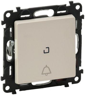 Выключатель кнопочный с подсветкой и символом "Звонок" Legrand Valena Life Слоновая кость Legrand Valena Life 752216
