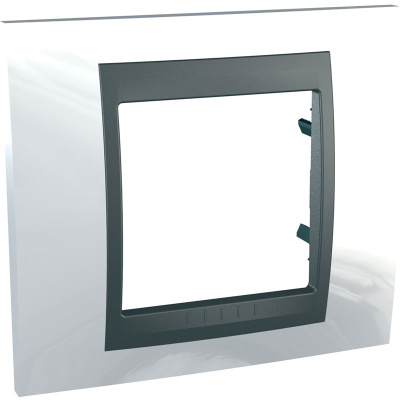 Рамка 1-постовая Schneider Electric Unica Top Нордик/Графит Schneider Electric Unica Top MGU66.002.292