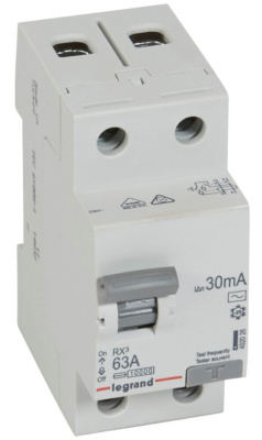 Устройство защитного отключения 2P 63A тип AC 30mA Legrand RX3 Legrand RX3 402026