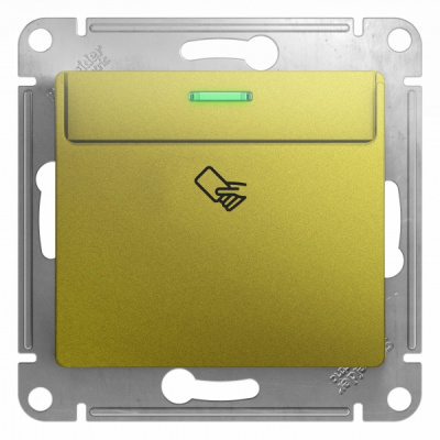 Выключатель карточный (схема 6) 10AX механизм Systeme Electric Glossa Фисташковый Systeme Electric Glossa GSL001069