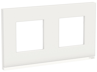 Рамка 2-постовая горизонтальная Schneider Electric Unica New Pure Белое стекло/Белый Schneider Electric Unica New Pure NU600485