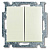 Переключатель 2-клавишный ABB BJB Basic55 chalet Белый