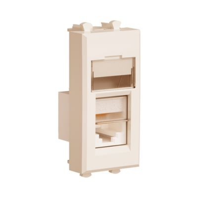 Компьютерная розетка RJ-45 модульная, кат.5е экран, "Avanti", "Ванильная дымка", 1 модуль DKC DKC Avanti 4405361DKC