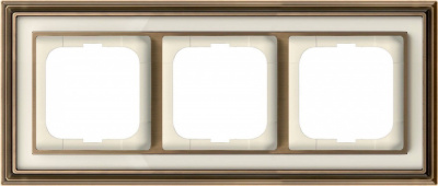 Рамка 3-постовая ABB BJE Династия Латунь античная/Слоновая кость ABB Династия 2CKA001754A4582