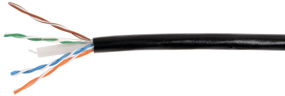 Кабель связи витая пара U/UTP, кат.6 4х2х23AWG solid, LDPE, 305м, черный ITK ITK  LC3-C604-139
