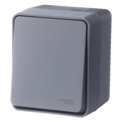 Выключатель 1-клавишный 10 АХ Schneider Electric AtlasDesign Profi54 Антрацит Systeme Electric AtlasDesign Profi54 ATN544011