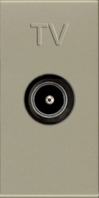 Розетка TV простая 1 мод ABB NIE Zenit Шампань N2150.7 CV ABB Zenit 2CLA215070N1901