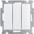 Выключатель 3-клавишный 16A ABB BJB Basic55 Белый ABB Basic 55 2CKA001012A2155