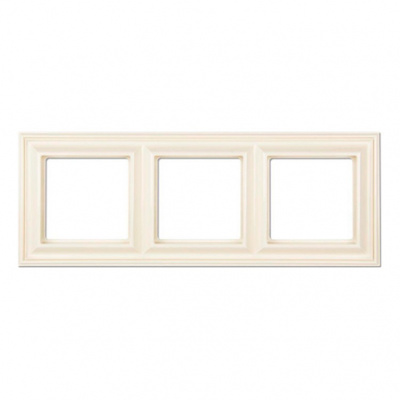 Рамка 3-постовая Jung Eco Profi DECO Слоновая кость Jung Eco Profi DECO EPD483