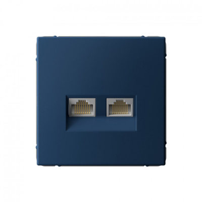 ARTGALLERY РОЗЕТКА двойная компьютерная RJ45+RJ45, кат.6А, механизм, АКВАМАРИН Systeme Electric ArtGallery GAL001188