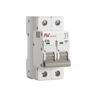 Выключатель автоматический AV-10 2P 16A (C) 10kA EKF AVERES EKF  mcb10-2-16C-av