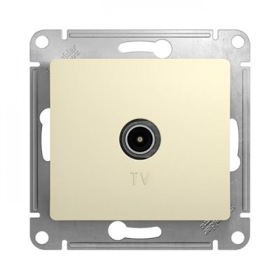 Розетка TV проходная 4DB механизм Systeme Electric Glossa Молочный Systeme Electric Glossa GSL000992