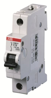 Автоматический выключатель 1P 10A (B) 25kA ABB S201P ABB S200P 2CDS281001R0105