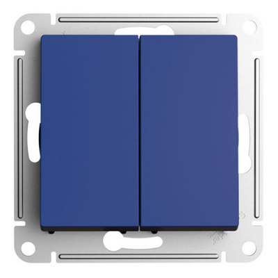 SE AtlasDesign Выключатель 2-клавишный Аквамаринин сх.5 10АХ механизм Systeme Electric AtlasDesign ATN001151