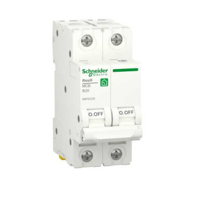 Автоматический выключатель 2P 20А (B) 6kA Schneider Electric Resi9 R9F02220