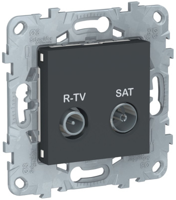 Розетка R-TV/SAT проходная Schneider Electric Unica New Антрацит Schneider Electric Unica New NU545654