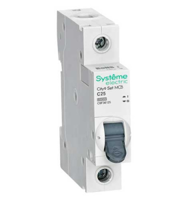 Systeme Electric City9 Set Автомат (АВ) С 25А 1P 6kA 230В Systeme Electric City9 C9F36125